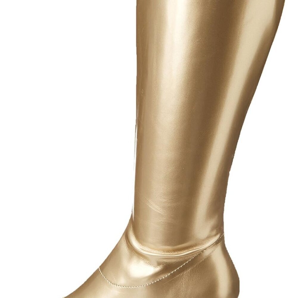 New Women's Knee High Boot Gold 8 - Picture 8 of 8
